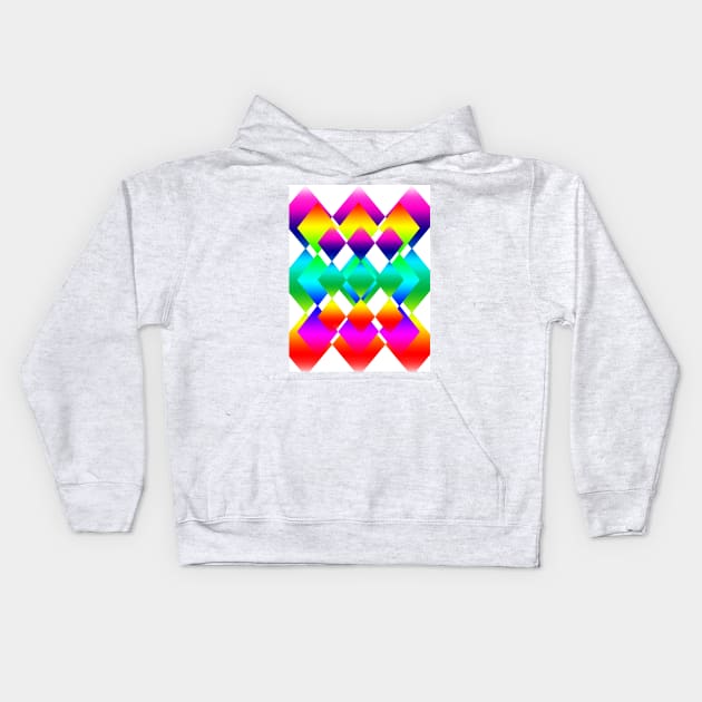 Triple diamond pattern Kids Hoodie by PandLCreations